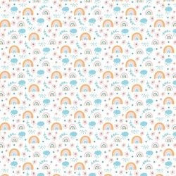 Tela Encuadernar Rainbow Flowers 50X70