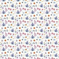 Tela Encuadernar Lilac Butterflies 50X70