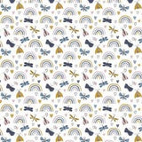 Tela Encuadernar Rainbow Y Butterflies 50X70