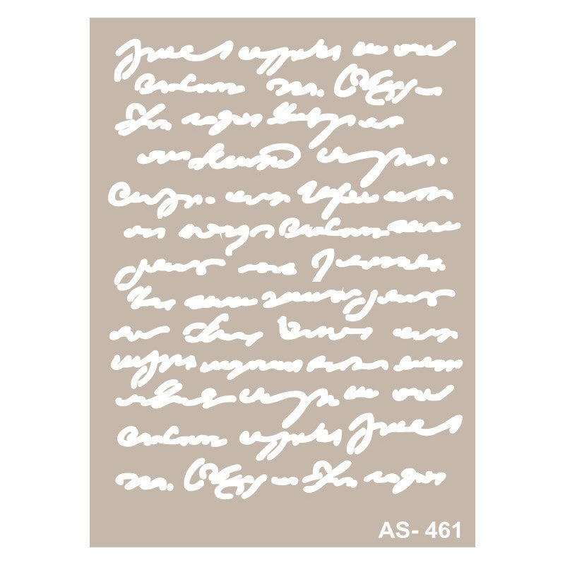 Stencil Texto Manuscrito 21X30