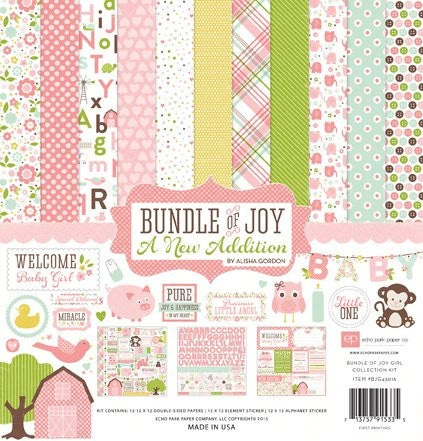Block 30X30 Bundle Of Joy Baby Girl