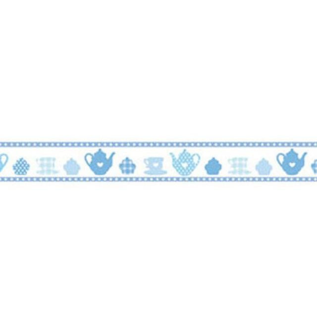 Washi Tape Teteras Y Tazas De Té Azul