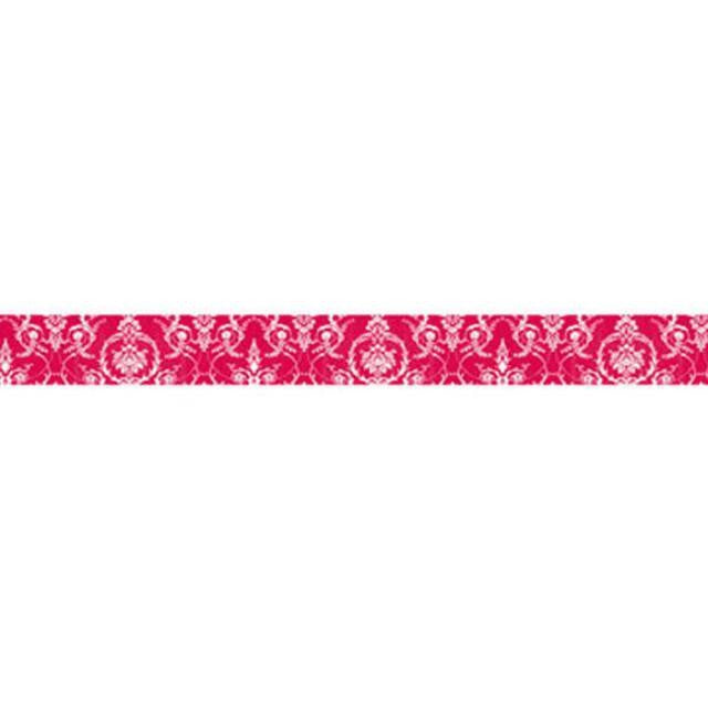 Washi Tape Encaje Blanco Sobre Rojo