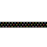 Washi Tape Lunares Multicolor Sobre Negro