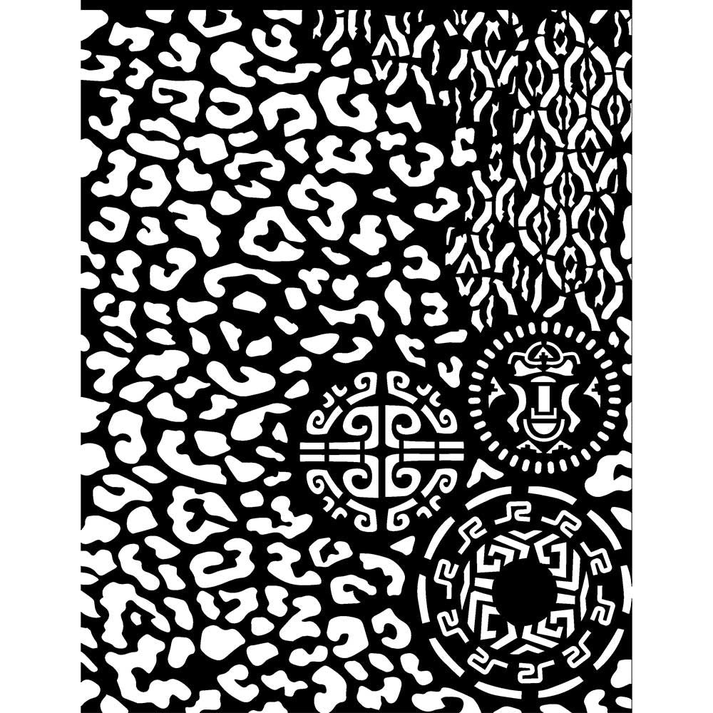 Stencil Animalier Con Tribales Amazonia 20X25