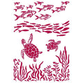 Stencil Sea Dream Peces Y Tortuga 21X30