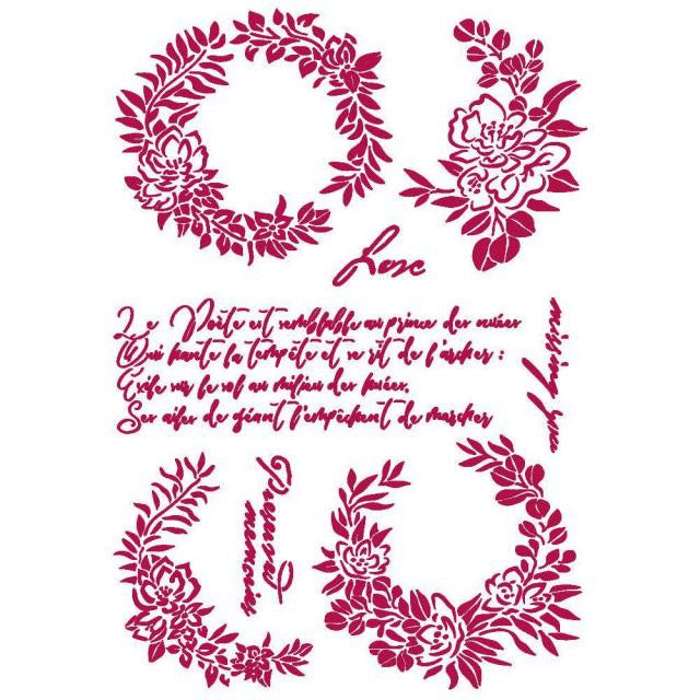 Stencil Guirnaldas Love 21X30