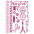 Stencil Costura Threads 21X30