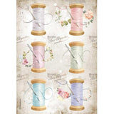 Papel De Arroz Bobinas Hilos Costura Din-A4