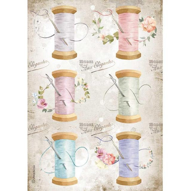 Papel De Arroz Bobinas Hilos Costura Din-A4