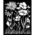 Stencil Amapola Y Flor By Sara Alcobendas 20X25