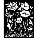 Stencil Amapola Y Flor By Sara Alcobendas 20X25