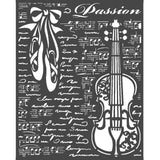 Stencil Violin Passion 20X25