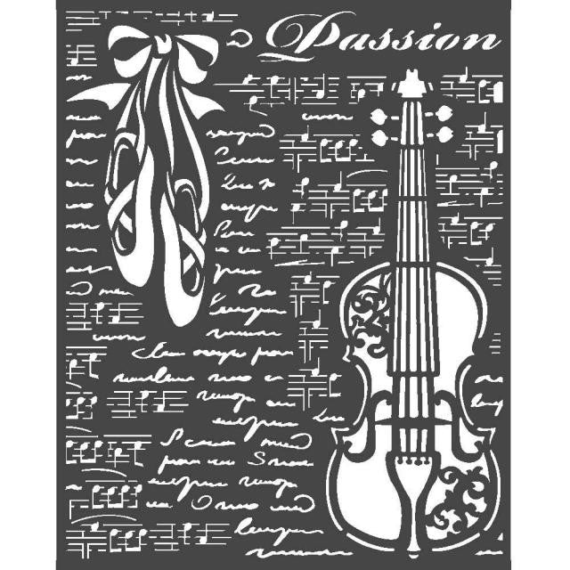 Stencil Violin Passion 20X25