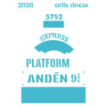 Stencil Tren Escuela De Magia Harry Potter 15x20