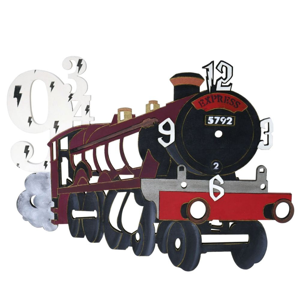 Reloj Madera Locomotora Escuela De Magia Harry Potter