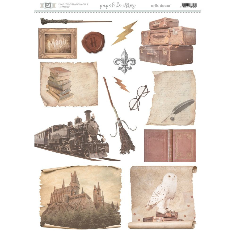Papel De Arroz Adhesivo Escuela De Magia 1 Harry Potter