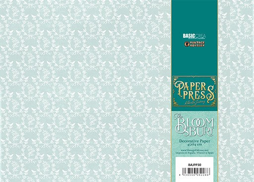 Paper Press Blue Wallpaper The Bloomsbury