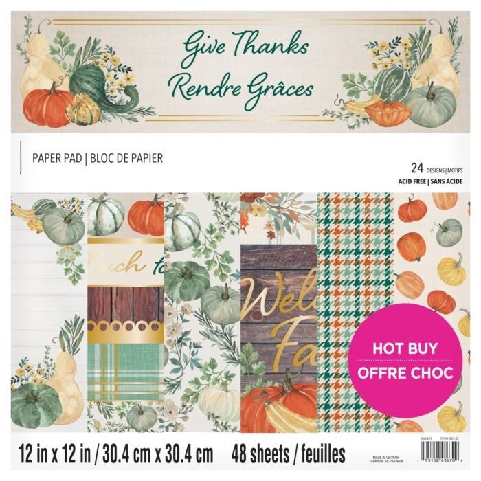 Block 30X30 Give Thanks
