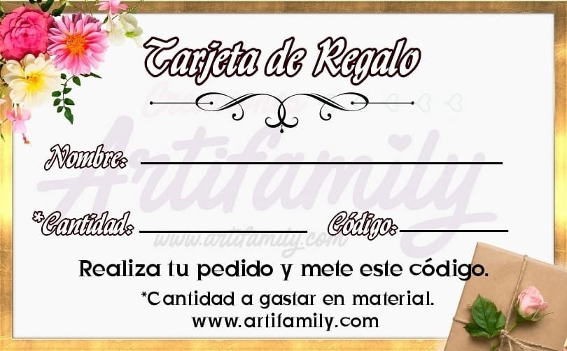 Tarjeta De Regalo Valor A Elegir