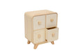 mueble de madera con cuatro cajones estilo retro medidas 25,5x15x30,5