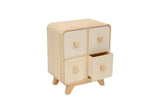 mueble de madera con cuatro cajones estilo retro medidas 25,5x15x30,5