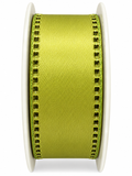 Cinta verde pistacho con bordes calados decorativos 4cm.