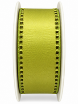 Cinta verde pistacho con bordes calados decorativos 4cm.