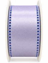 Cinta lila con bordes calados decorativos 4cm.