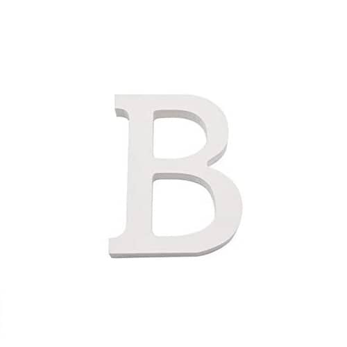 Letra B Madera Blanca 11 Cm