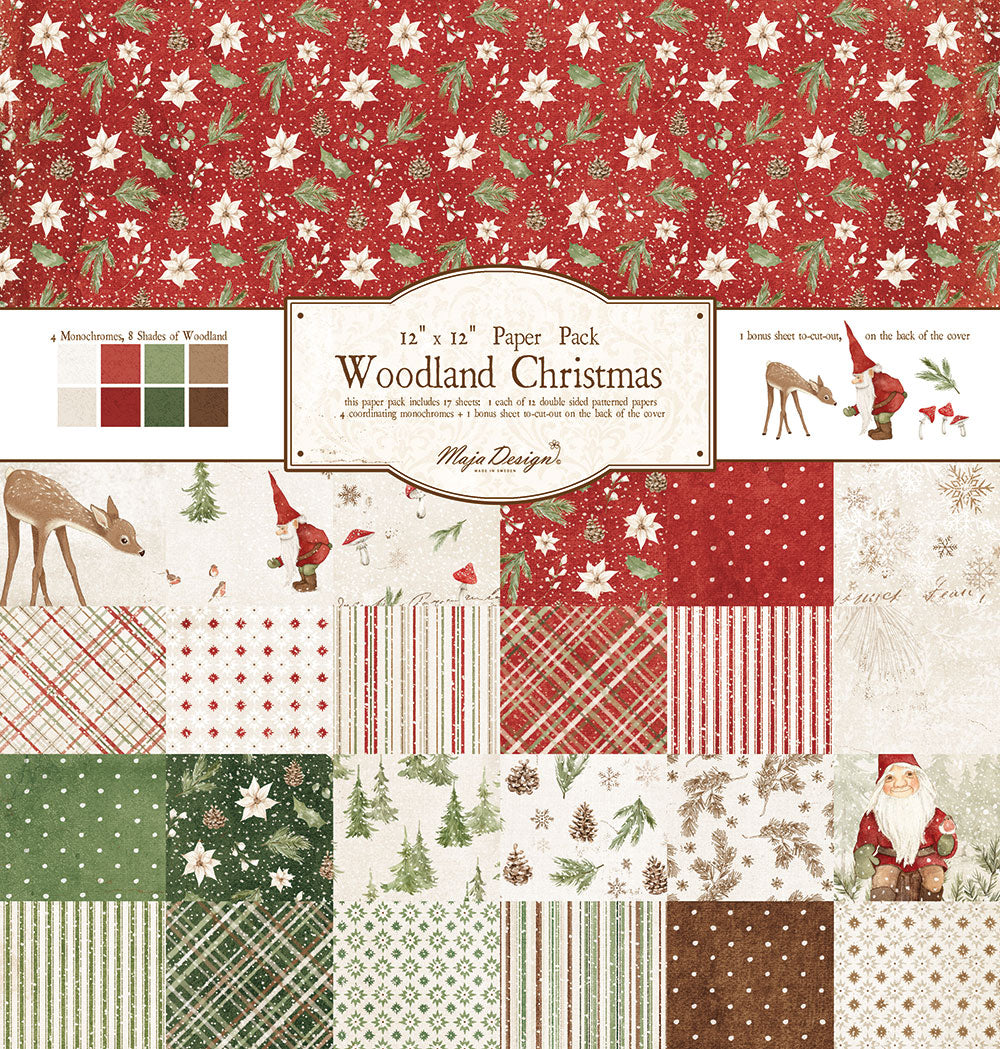 Block 30x30 Woodland Christmas collection pack Maja Design