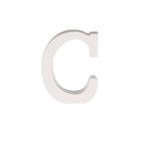 Letra C Madera Blanca 11 Cm
