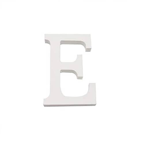 Letra E Madera Blanca 11 Cm