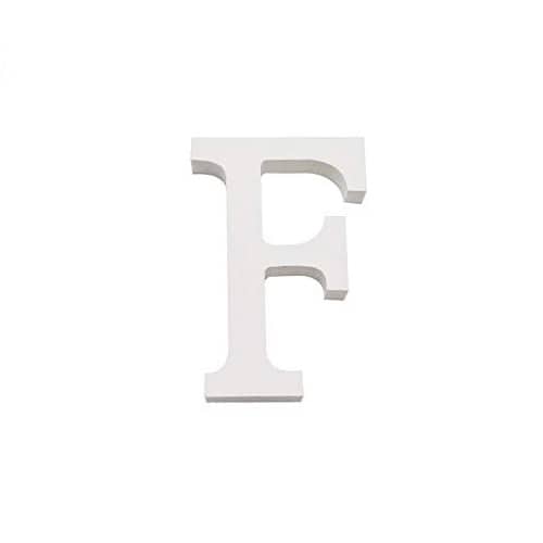 Letra F Madera Blanca 11 Cm