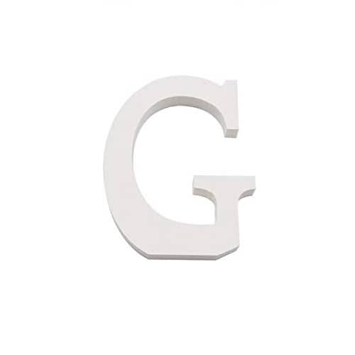 Letra G Madera Blanca 11 Cm