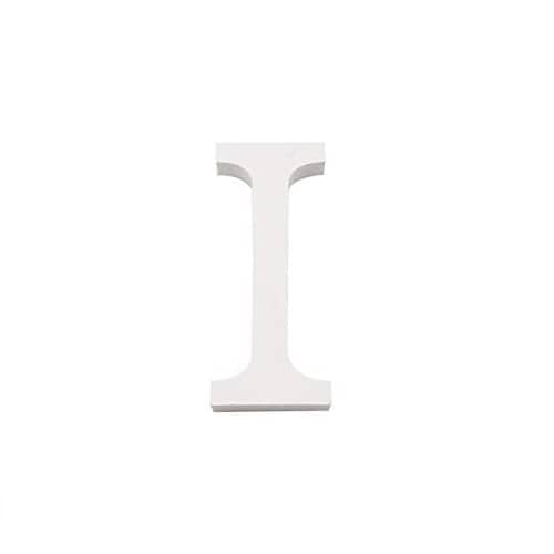 Letra I Madera Blanca 11 Cm