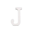 Letra J Madera Blanca 11 Cm