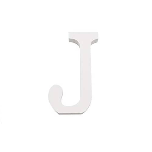 Letra J Madera Blanca 11 Cm
