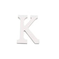 Letra K Madera Blanca 11 Cm