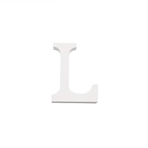Letra L Madera Blanca 11 Cm