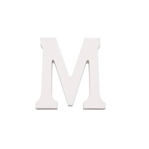 Letra M Madera Blanca 11 Cm