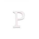 Letra P Madera Blanca 11 Cm