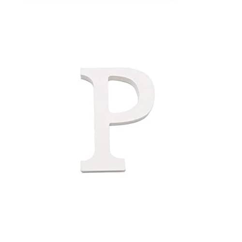 Letra P Madera Blanca 11 Cm
