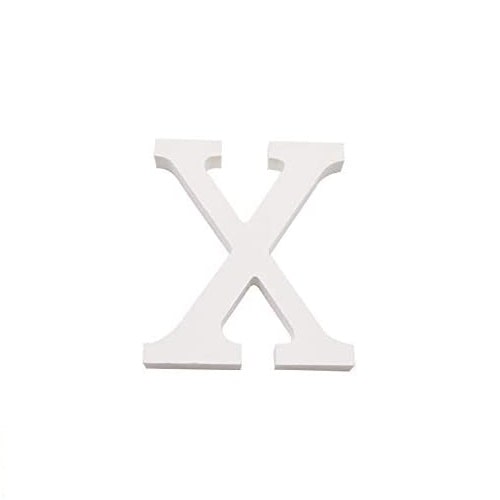Letra X Madera Blanca 11 Cm