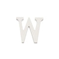 Letra W Madera Blanca 11 Cm