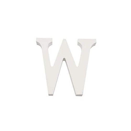 Letra W Madera Blanca 11 Cm
