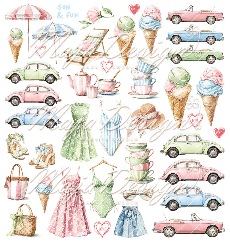 Block 30x30 Summer Feeling  collection pack Maja Design