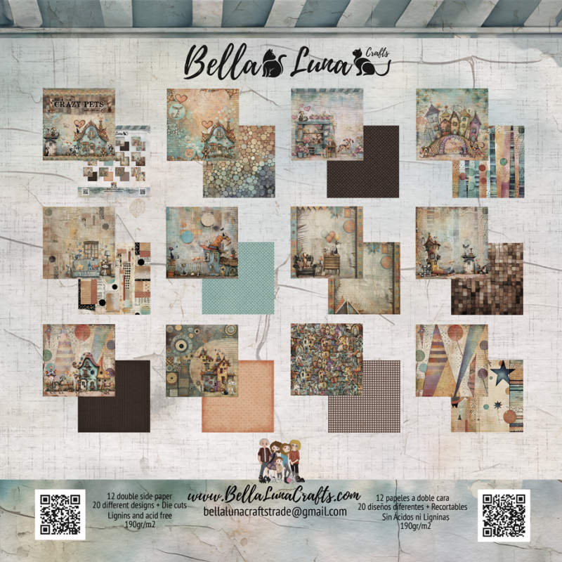 Block 30x30 Crazy Pets Bella Luna Crafts
