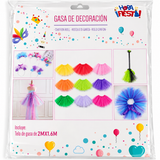 Tul gasa chiflón de decoración 2Mx1,6M gris 05395