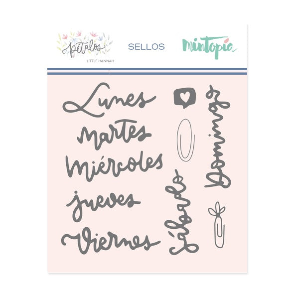 Sello Días De La Semana Colección Pétalos